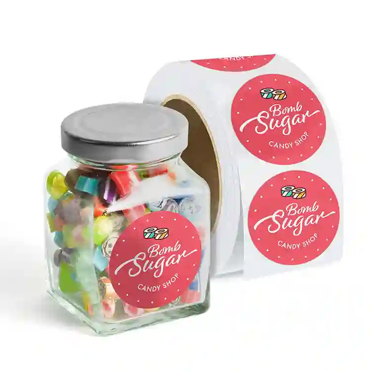 Custom Roll Product Vinyl Label Sticker Custom Logo Printing Food