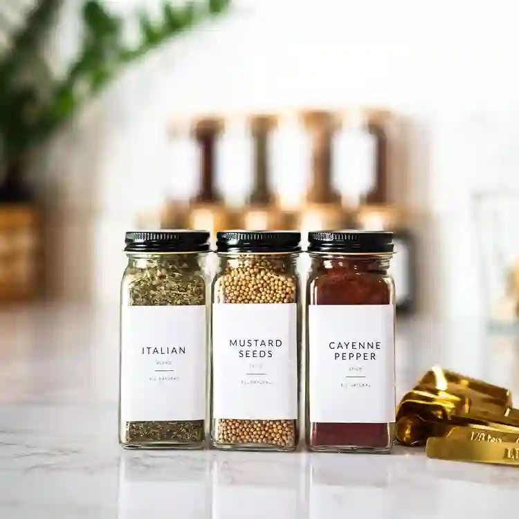Custom Spices Jar Labels