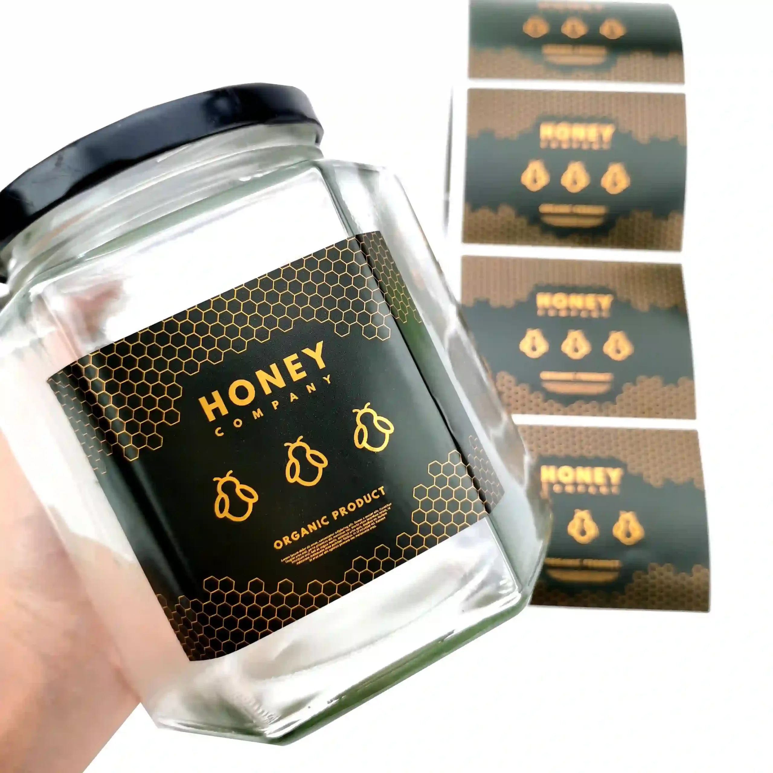 Custom Honey Vinyl Labels Supplier